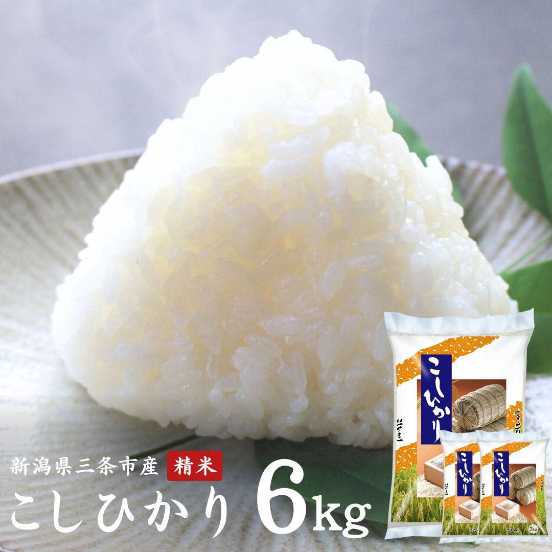 【ふるさと納税】コシヒカリ 6kg(2kg&times;3袋) 新潟県三条市産 精米 こしひかり 令和7年産 [外山敏雄商店]【010S360】｜新潟県三条市