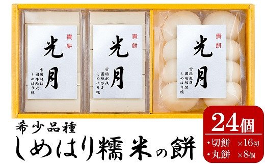 【ふるさと納税】【希少品種〆張糯】貴餅「光月」360g×3袋セット 切餅8切×2袋 丸餅8個×1袋 しめはり糯【 新潟県 柏崎市 】