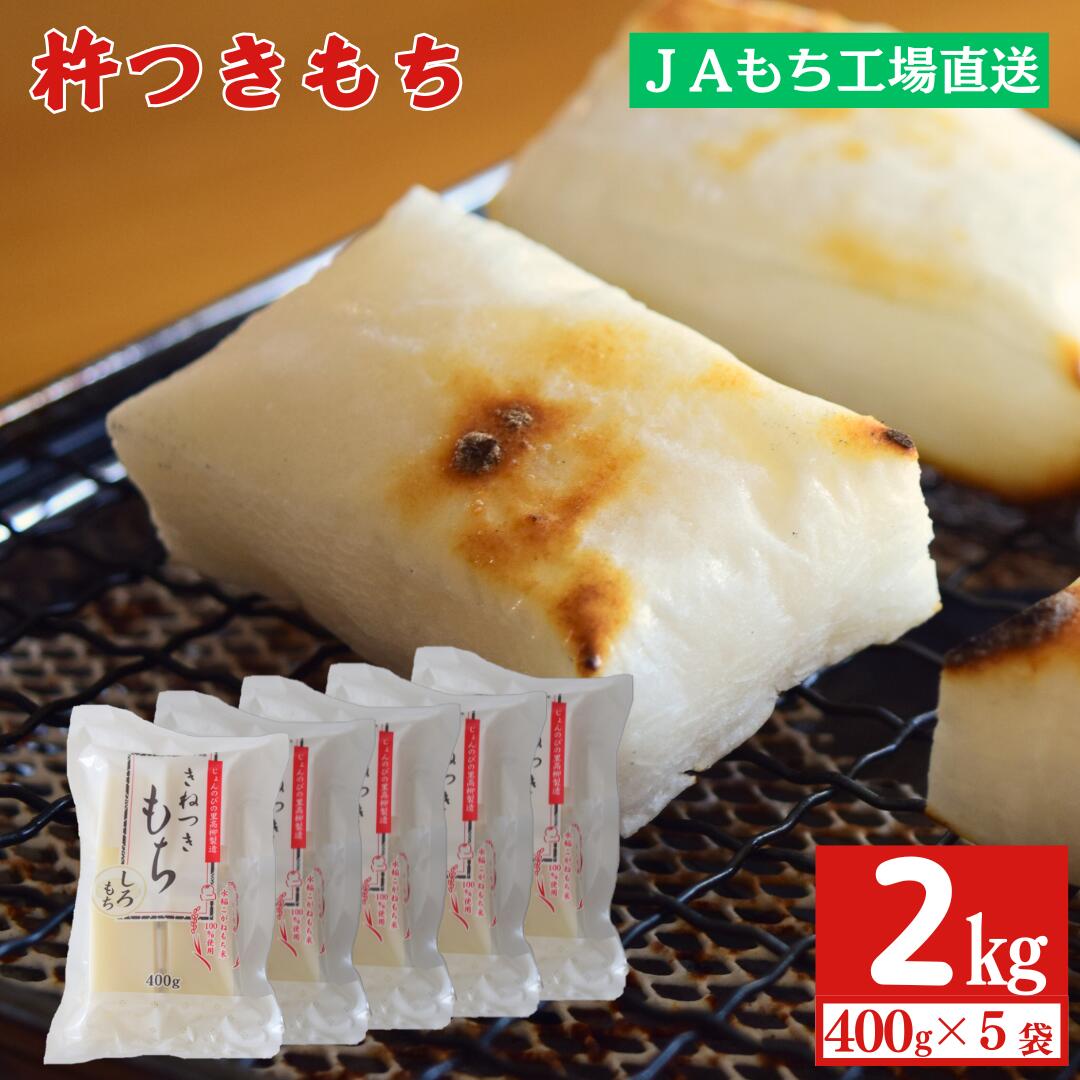 【ふるさと納税】きねつきもち 白もち 40切 2kg （400g×5袋） 食べきり【 新潟県 柏崎市 】