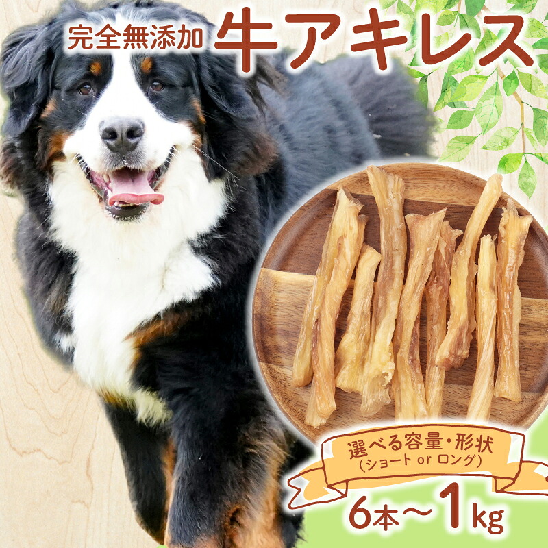 【ふるさと納税】 ドッグフード 牛アキレス ショート ロング 選べる容量 6本~1kg 【 牛 ドックフード アキレス ショート ロング ペット おやつ ペット用品 犬用 無添加 無着色 国内製造 安心 安全 自然食品 ケーティーコモディティ KT 新潟県 新発田市 KT063P 】|新潟県新発田市