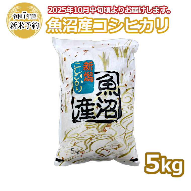 【ふるさと納税】【令和7年産 新米予約】 魚沼産コシヒカリ 精米5kg(5kg×1袋) ※2025年10月中旬頃から発送開始 白米 共栄農工社 【0002-0020-01】