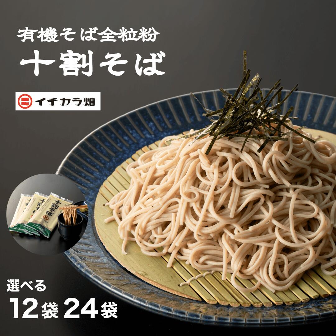 【ふるさと納税】蕎麦 十割そば 新潟 有機そば 乾麺 180g 12個 24個 有機JAS認証 オーガニック 無農薬栽培 イチカラ畑 蕎麦 ソバ そば 国産 乾麺 10割そば 十割蕎麦 新潟県 小千谷市｜新潟県小千谷市 37,700円