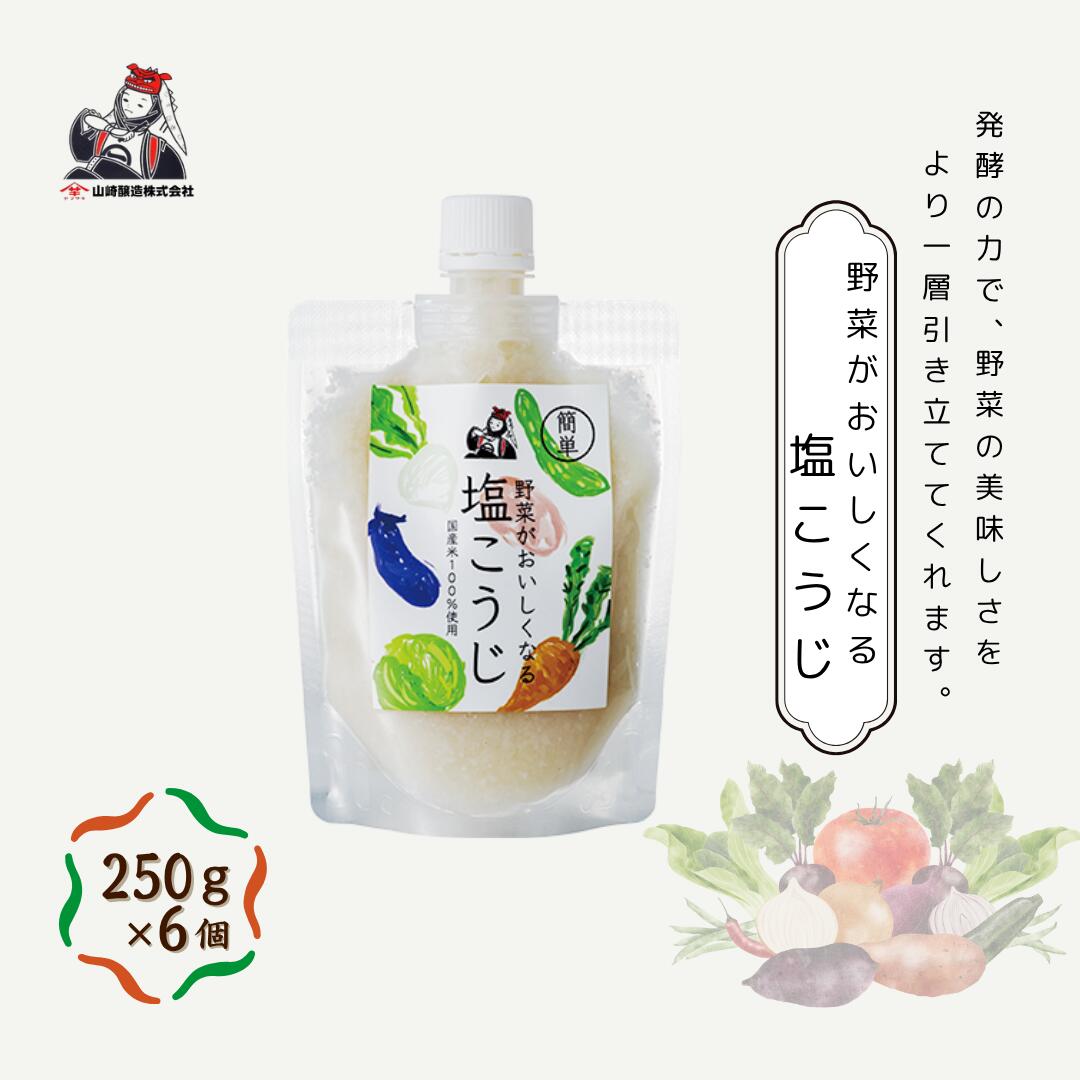 【ふるさと納税】簡単シリーズ 野菜がおいしくなる塩こうじ (250g×6個入) 塩こうじ 万能調味料 山崎醸造 | 塩こうじ しおこうじ 発酵食品 発酵調味料 国産 贈り物 贈答 プレゼント ギフト 人気 おすすめ お取り寄せ 新潟県 小千谷市 【0002-0236-01】