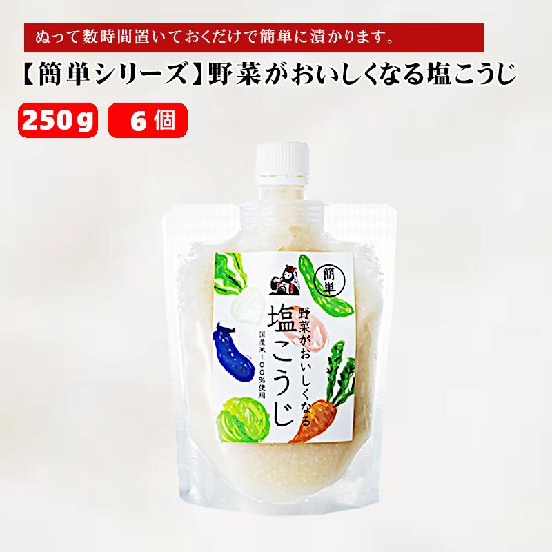 【ふるさと納税】【簡単シリーズ】野菜がおいしくなる塩こうじ (250g×6個入) 塩麹 万能調味料 山崎醸造 【0002-0236-01】
