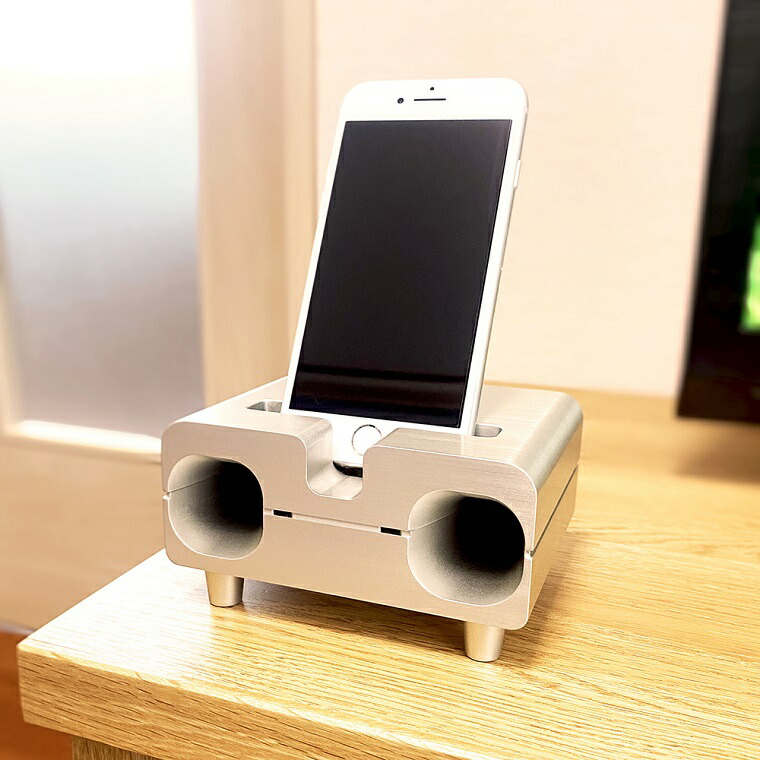 楽天市場 ふるさと納税 アルミ製 スマホスタンド スピーカー 電源不要 新潟県加茂市