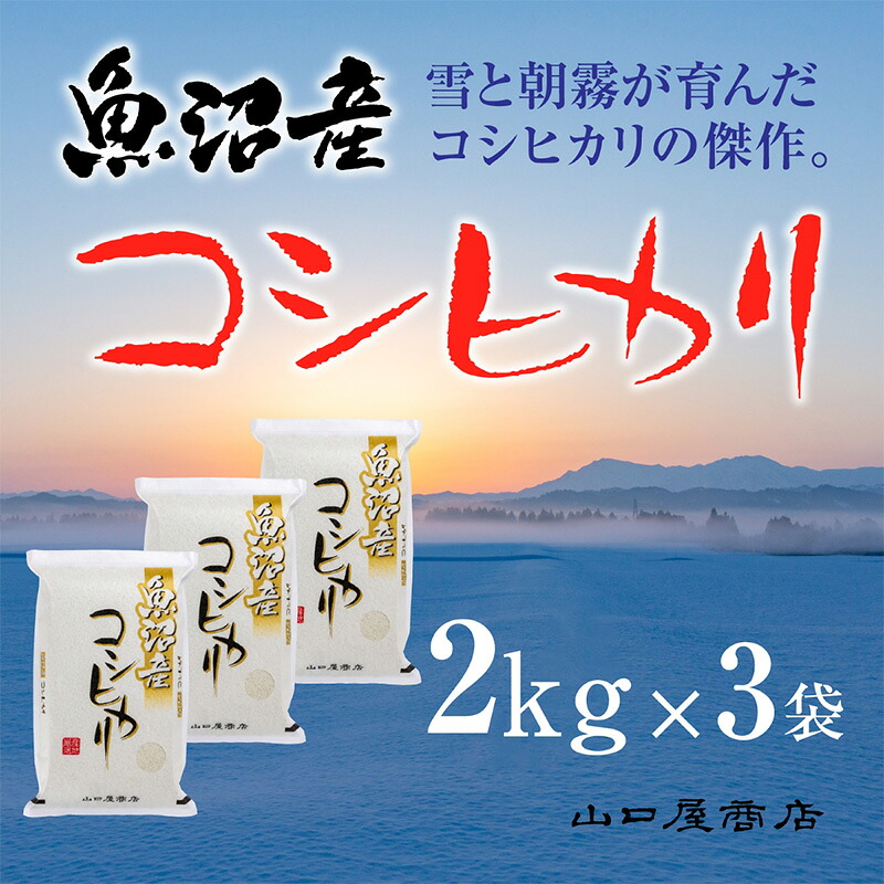 【ふるさと納税】「厳選☆十日町育ち」魚沼産コシヒカリ 2kg&times;3袋 お米 米 コメ 　お届け：順次発送｜新潟県十日町市