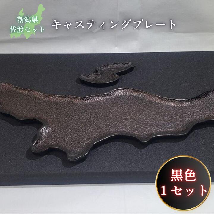 【ふるさと納税】鋳込み皿（鋳込みお皿）新潟県・佐渡書き割り 黒いこと フジヤアロイ