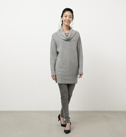 ふるさと納税 レディース セーター グレー サイズ オフタートル ワンピース ニット Agoranotizia It