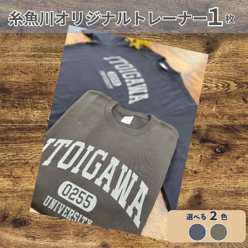 【ふるさと納税】選べるカラー･サイズ 糸魚川オリジナル『いといがわ大学』トレーナー 1枚 長袖（S･M･L･XLサイズ）【ITOIGAWA大学 新潟県 糸魚川市 ヒスイ 衣類 おしゃれ シンプル いまいスポーツ スウェット メンズ レディース キッズ ネイビー スミ】｜新潟県糸魚川市