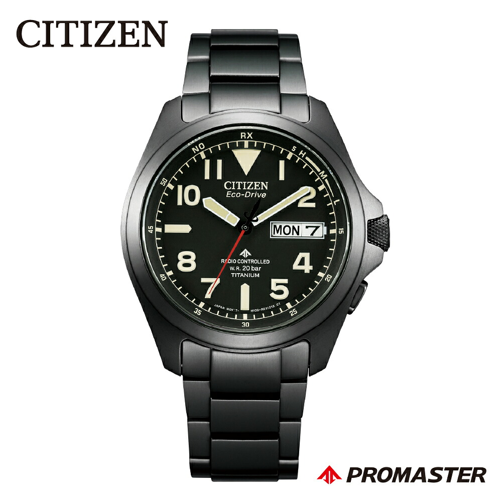 【ふるさと納税】【CITIZEN】プロマスター AT6085-50E シチズン 腕時計 メンズ ブラック LANDシリーズ フィールドウオッチ エコ・ドライブ 電波時計 デイ&デイト 機能 20気圧防水 送料無料 メーカー保証 プレゼント 新潟県 妙高市