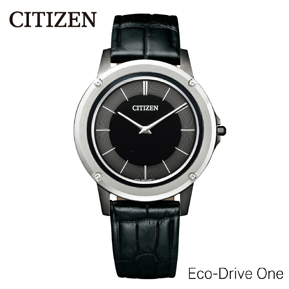 【ふるさと納税】【CITIZEN】エコ・ドライブ ワン AR5024-01E シチズン 腕時計 メンズ 光発電 エコ・ドライブ ソーラー デュラテクトDLC ブラック ワニ革 日常生活用防水 フル充電時: 約1年可動 メーカー保証 新潟県 妙高市