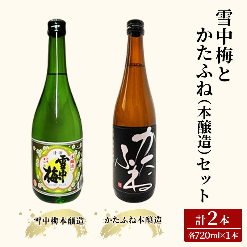 【ふるさと納税】お酒 雪中梅とかたふね（本醸造）セット 日本酒 酒 アルコール　期間限定 レビューキャンペーン対象 お歳暮 熨斗対応 ギフト プレゼント 冬 贈答　お届け：入金確認次第、順次発送いたします。