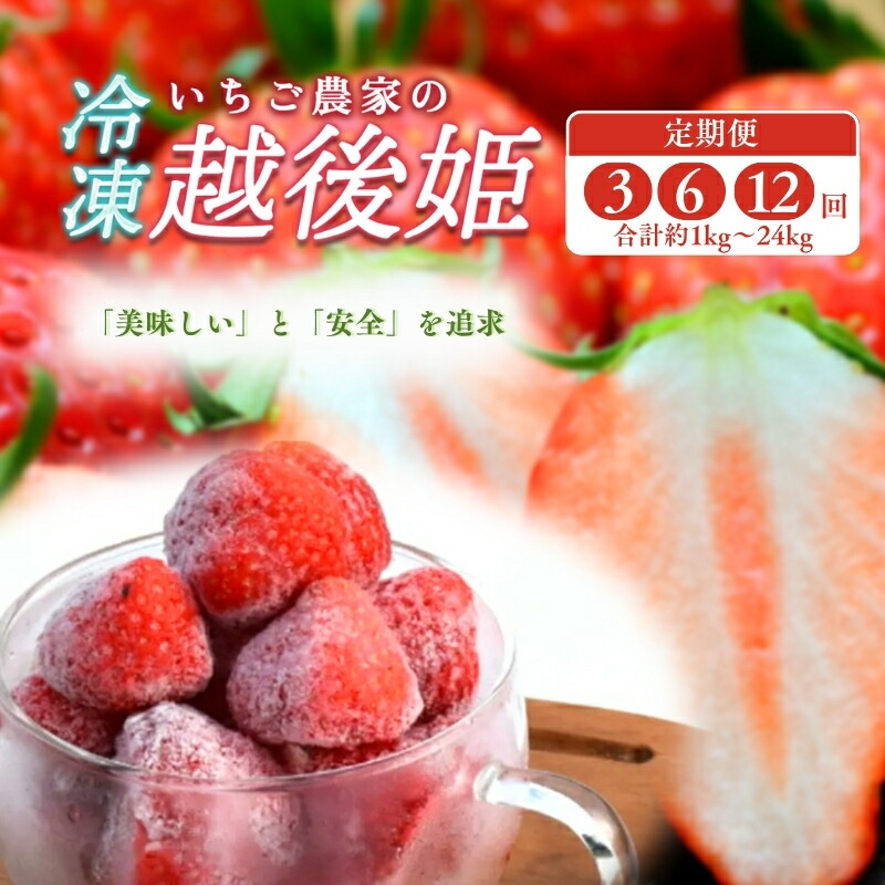 【ふるさと納税】冷凍いちご 越後姫 容量と配送回数が選べる 冷凍 イチゴ 苺 果物 フルーツ 新潟　お届け：寄附のご入金後、順次発送いたします。