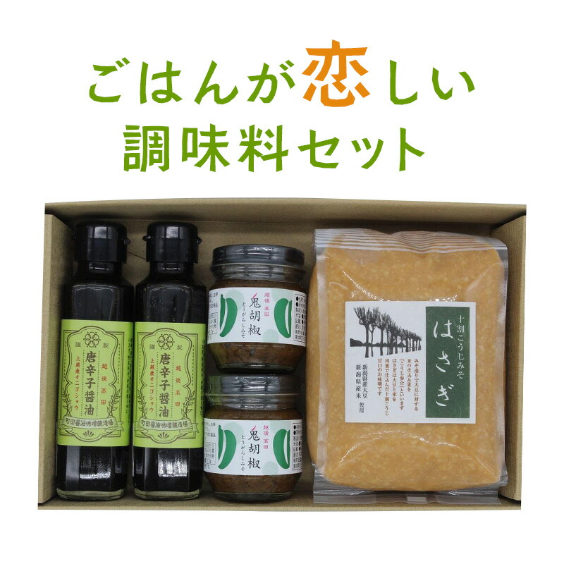 【ふるさと納税】調味料 ごはんが恋しい調味料セット 味噌 醤油 セット　お届け：入金確認後、順次発送いたします。