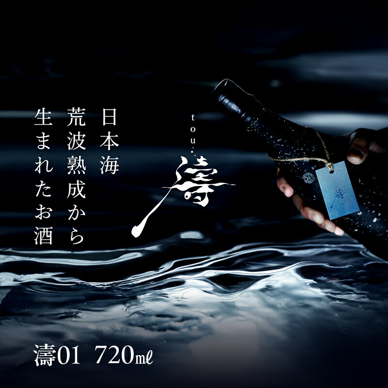 【ふるさと納税】【ふるさと納税】【限定醸造】日本海の荒波が育んだ 海底熟成日本酒「濤〈TOU〉 01」（720ml）お酒 16度 希少品 限定 新潟 上越 ギフト 贈答 化粧箱入り 送料無料 シリアルあり 【チタン製おちょこ付】