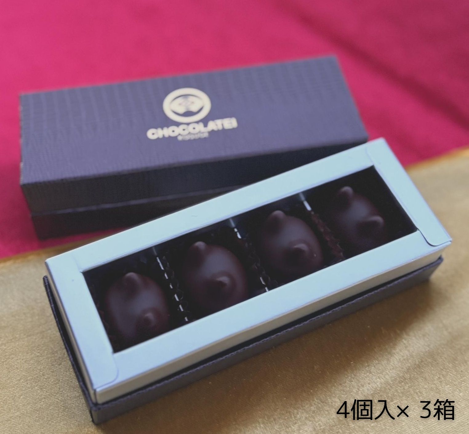 【ふるさと納税】しょこら亭 猫チョコ(jomon)4個入×3セット お菓子 菓子 スイーツ チョコレート 贈答|新潟県阿賀野市