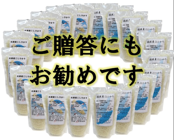 【ふるさと納税】【令和7年産】佐渡高千産こしひかり　150g(1合)&times;20袋セット｜新潟県佐渡市