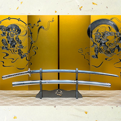 楽天市場】関の美術刀剣 剣豪 宮本武蔵 海鼠鍔 巌流島の決闘 大刀 模造