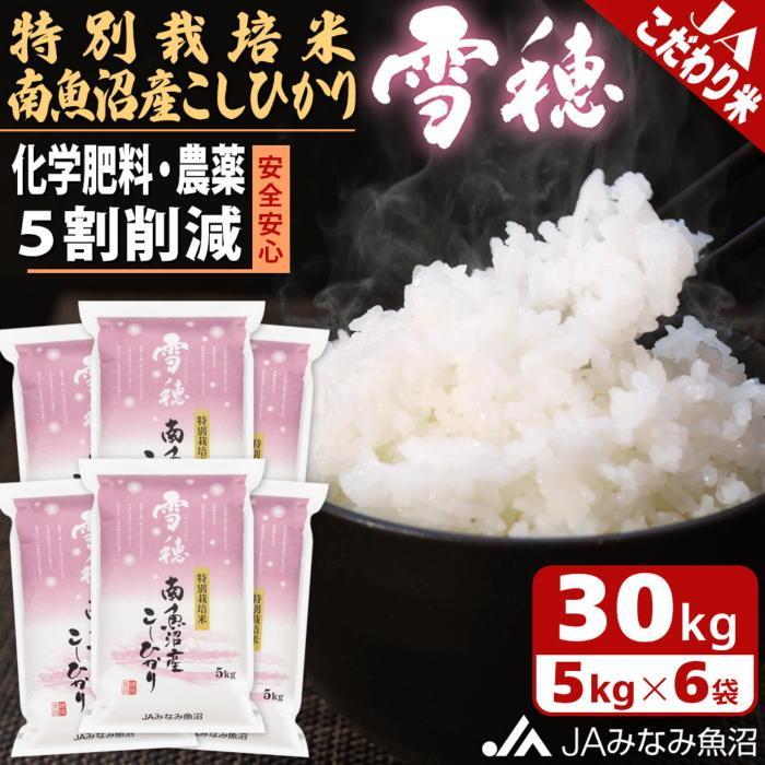 【ふるさと納税】【令和7年産】特別栽培米南魚沼産こしひかり「雪穂」30kg 精米 ≪農薬5割削減 精米HACCP認定工場 特A獲得日本一産地 高品質精米 もっちり甘い 南魚沼産コシヒカリ コシヒカリ こしひかり 銘柄米 ブランド米 南魚沼産 新潟米≫|新潟県南魚沼市