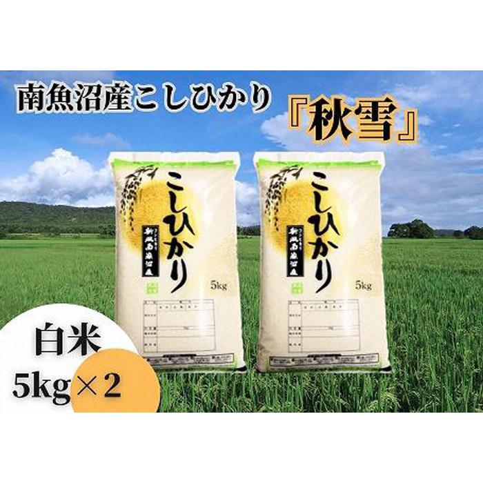 【ふるさと納税】【令和8年産 新米予約 全6回定期便】南魚沼産コシヒカリ「秋雪」白米10kg(5kg×2袋)×6回 新潟県の特A地区南魚沼市の美味しいお米【米 お米 こしひかり 南魚沼 米 白米 こめ 新潟 米】【2026年10月上旬より1ヶ月以内に順次発送予定】|新潟県南魚沼市