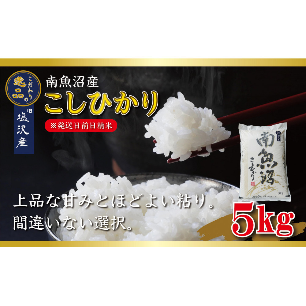 【ふるさと納税】【令和8年産先行予約】南魚沼産コシヒカリ5kg【塩沢地区】【銘柄米 ブランド米 精米 こしひかり コシヒカリ 魚沼産 新潟米 産地直送 お米 米 こめ コメ ご飯 御飯 ごはん】【2026年10月中旬より1ヶ月以内に順次発送予定】|新潟県南魚沼市