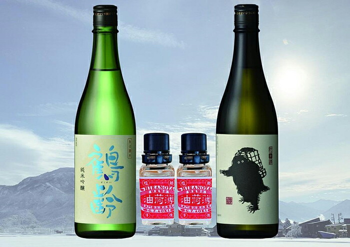 【ふるさと納税】薄荷油と鶴齢・雪男セット【鶴齢 雪男 純米 四合瓶 薄荷油 セット 日本酒 新潟 地酒 厳選 晩酌 熱燗 お酒 酒 さけ お中元 お歳暮 贈答】｜新潟県南魚沼市
