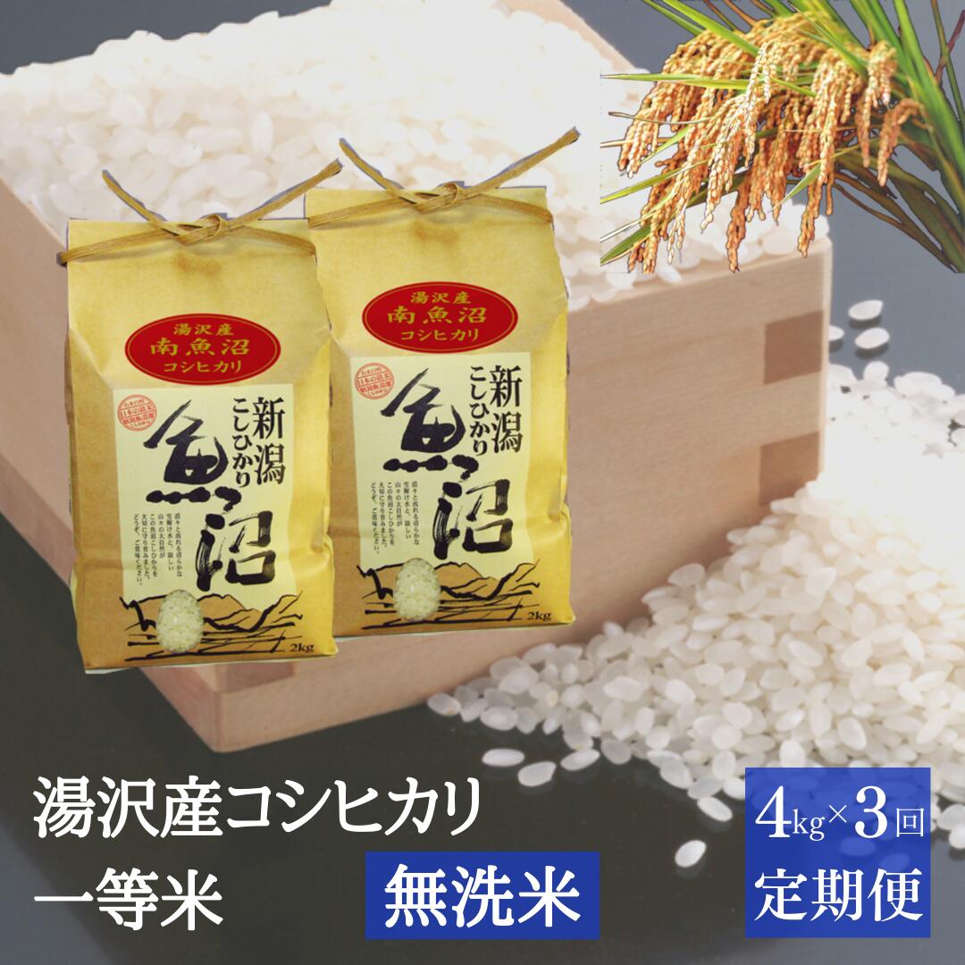 令和4年産 湯沢産コシヒカリ 無洗米 南魚沼産 こしひかり 3回定期便 輸入