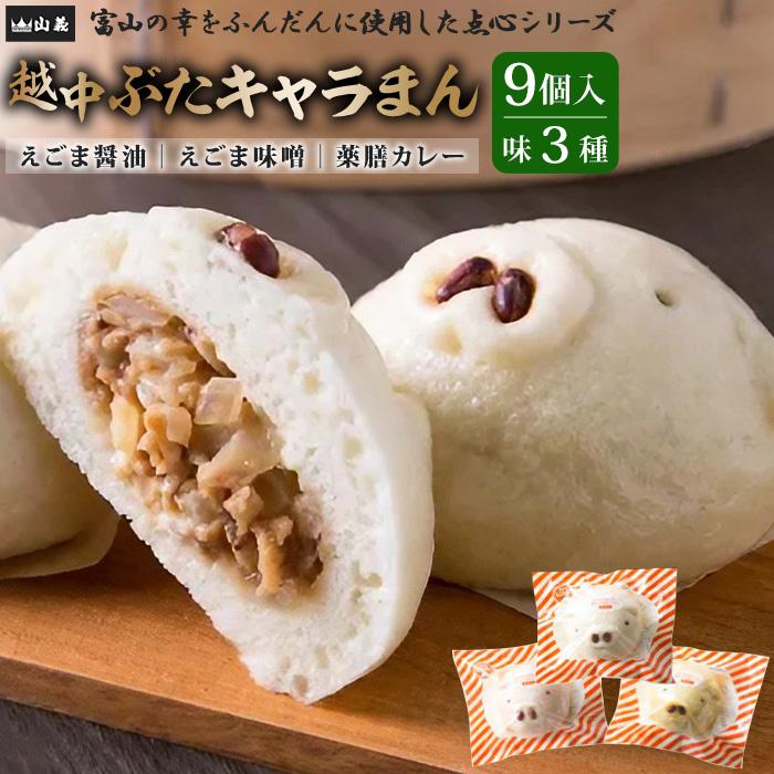 【ふるさと納税】越中ぶたキャラまん9ヶ入り | 富山県 富山 北陸 ふるさと 納税 ふるさと 返礼品 支援品 特産品 お取り寄せ 取り寄せ ご当地 グルメ お取り寄せグルメ 豚まん 肉まん 中華まん キャラクター かわいい 中華 中華料理 中華惣菜 冷凍 セット 詰め合わせ