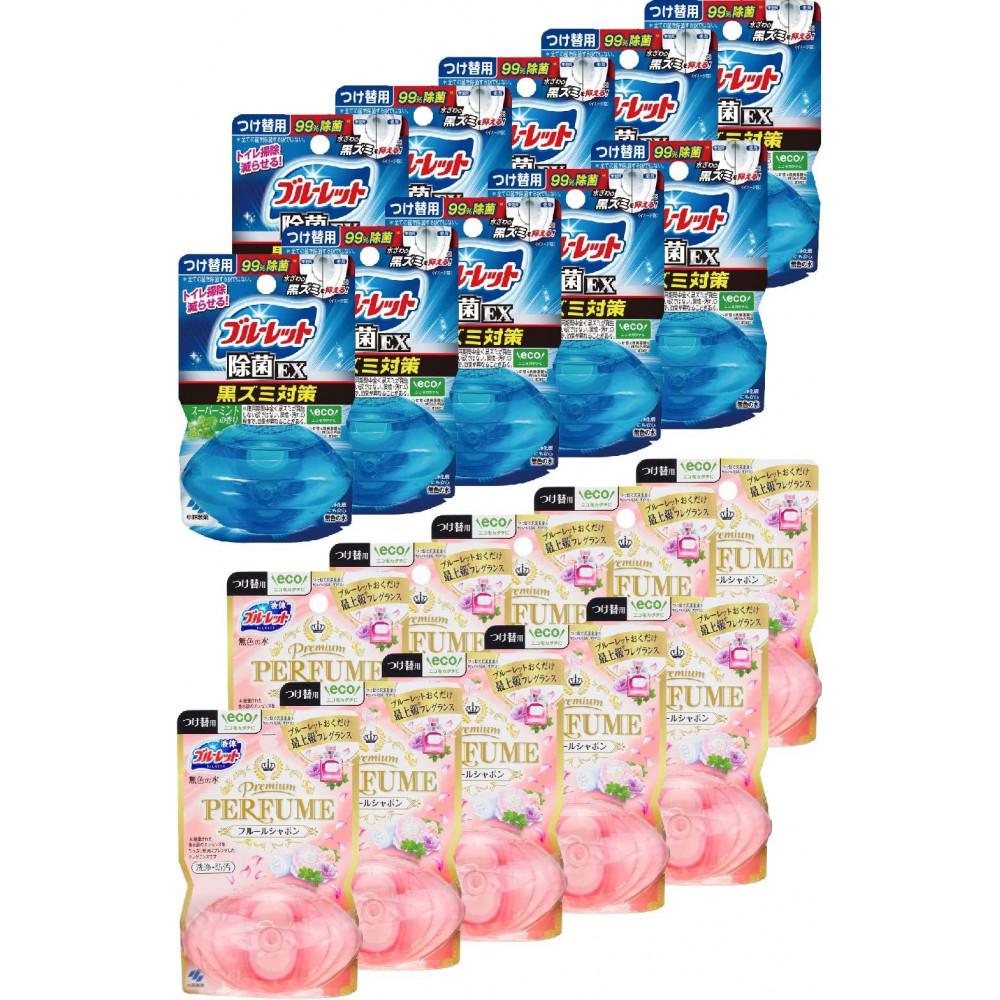 【ふるさと納税】流動体青碧ネットボールPremium PERFUME＆除菌EX 付替え用 各10個書き割り 詰め替え 詰替え 付け替え 付替え | 雑貨 日装置 室内用便器 洗浄剤 中性洗剤