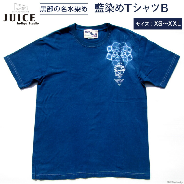 【ふるさと納税】Tシャツ ASCENSION 藍染め タイダイ TシャツB 1枚 ファッション 服 男性 メンズ 女性 レディース 　お届け：※寄附申込がお盆・連休前後の場合や寄附申込が集中した場合は、お届けまでお待たせすることがございます。