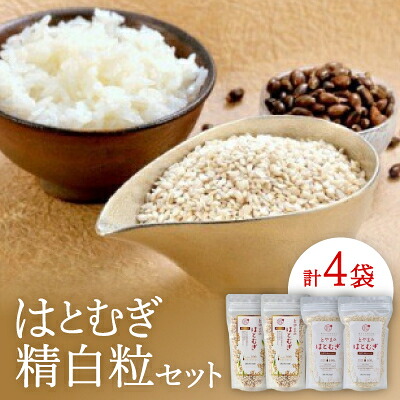 【ふるさと納税】はとむぎ精白粒セット(大粒200g×2袋、砕粒500g×2袋)【1291665】
