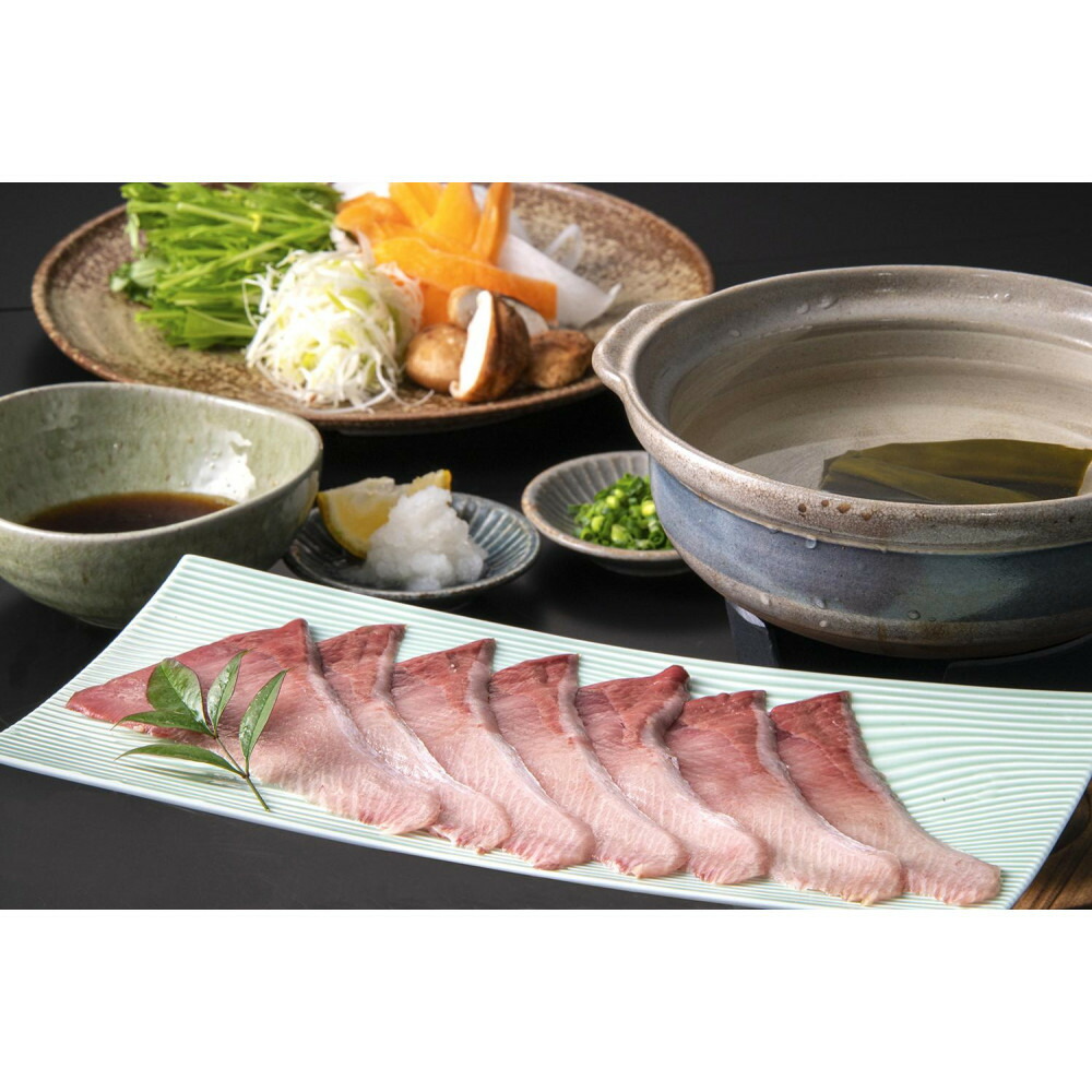 【ふるさと納税】天然ぶり使用！ぶりトロしゃぶしゃぶ用スライス　220ｇ×2皿