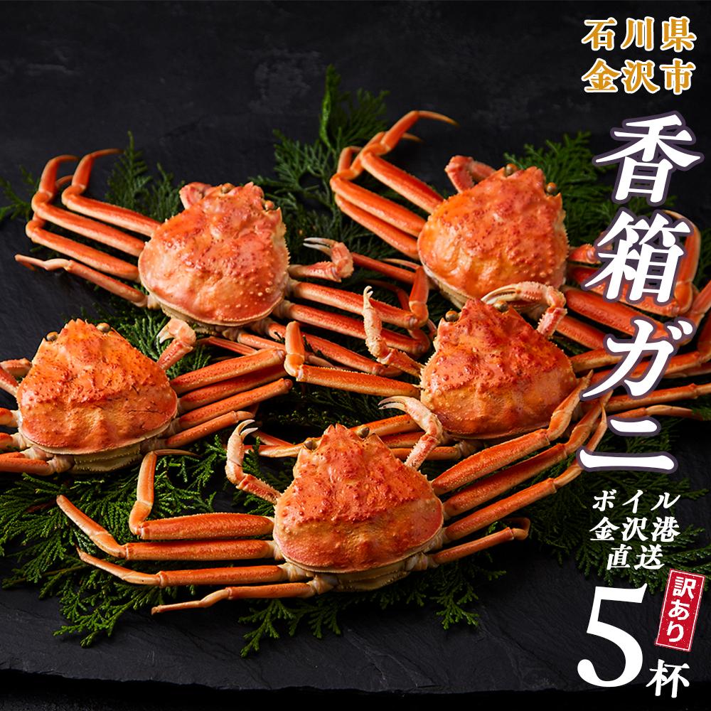 【ふるさと納税】【訳あり】金沢港より直送！ボイル香箱ガニ5杯セット  2025年発送 | わけあり 年内発送 蟹 かに セイコガニ 香箱かに ズワイガニ がに リピート