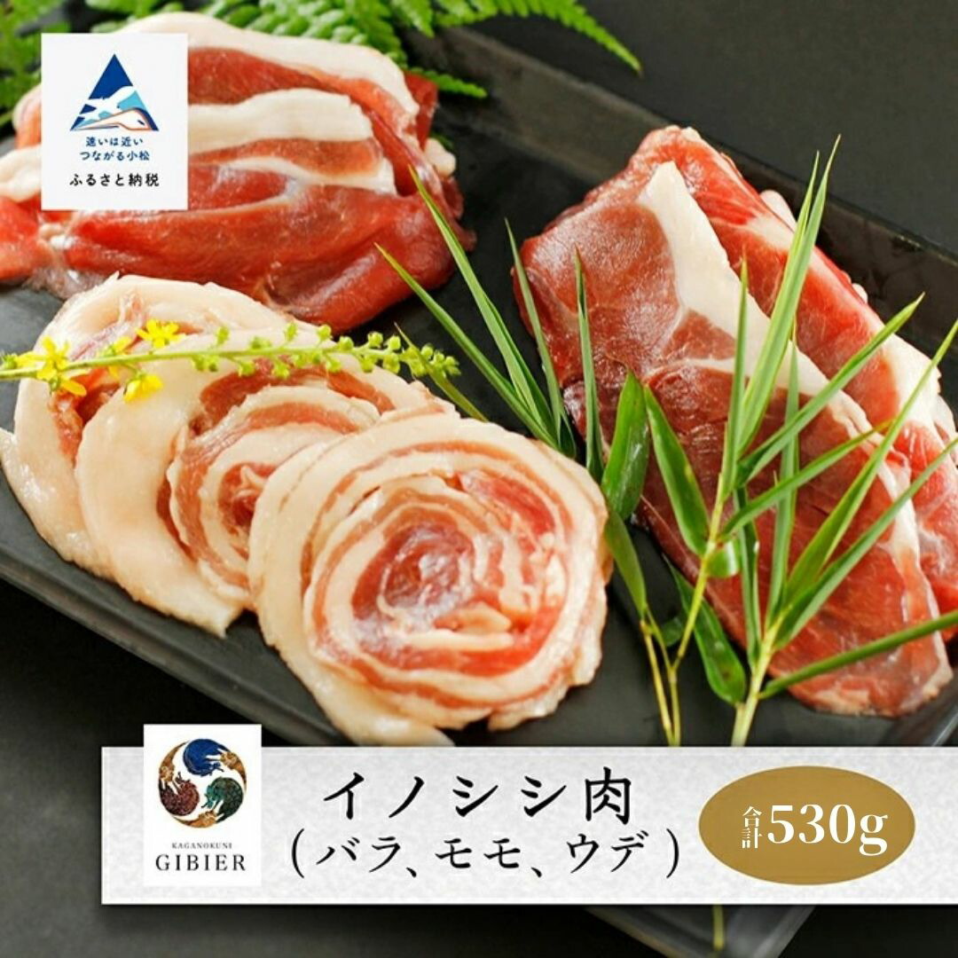 【ふるさと納税】 イノシシ肉 食べ比べセット ( バラ モモ ウデ ) 合計 530g ジビエ 肉 猪 いのしし お歳暮 お中元 父の日 ギフト プレゼント 小松市 石川県 010176【ジビエアトリエ加賀の國】