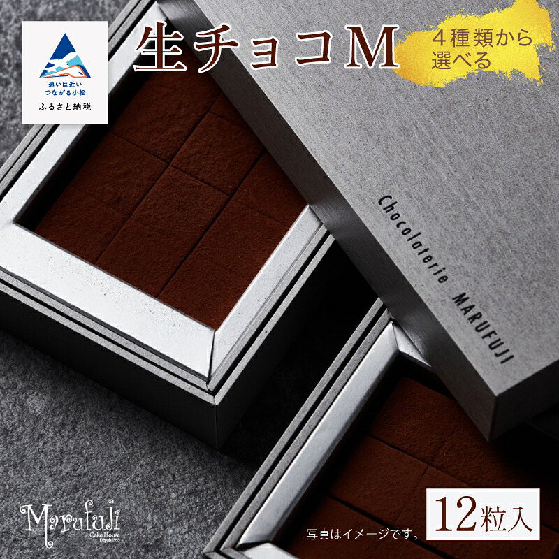 【ふるさと納税】 「お好きなお味を1つ選べる」生チョコ《M》12粒 x 1箱 チョコレート スイーツ バレンタイン チョコ ご褒美 ホワイトデー お取り寄せ 人気 自分用 ランキング おすすめ ギフト 母の日 小松市 石川県 ふるさと 納税 007034【ケーキハウスマルフジ】