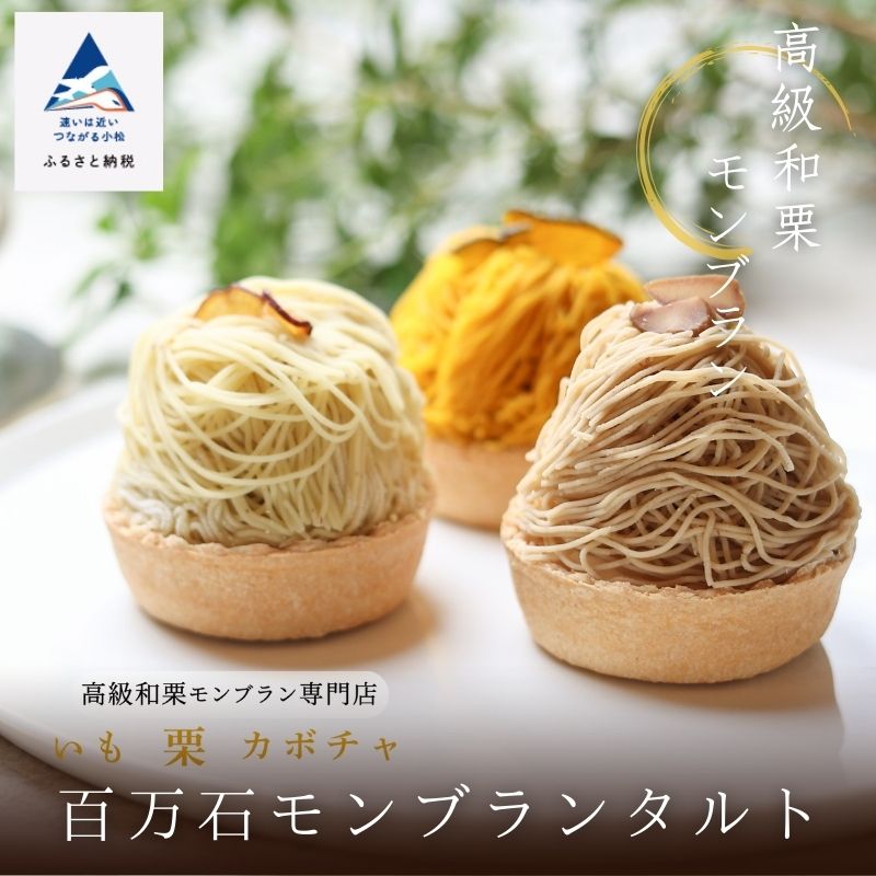 【ふるさと納税】《高級和栗モンブラン》百万石モンブランタルト 栗 くり 冷凍 和 餡 人気 3個 お茶請け あんこ スイーツ お菓子 ギフト プレゼント 母の日 小松市 石川県 011073【高級和栗モンブラン専門店いも栗カボチャ】