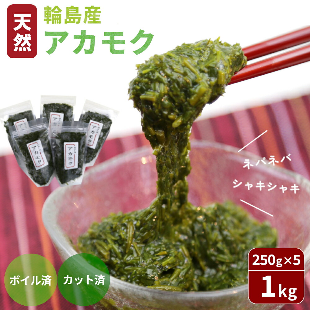 【ふるさと納税】【能登半島地震復興支援】天然アカモク（250g×5パックセット）