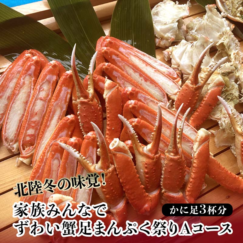 【ふるさと納税】北陸冬の味覚 ずわい蟹まんぷく祭りAコース かに3杯分 冷凍 ズワイガニ ずわい蟹 ずわいがに 蟹 かに カニ 鍋 BBQ バーベキュー グルメ 海産物 海の幸 食品 能登半島地震復興支援 F6P-1564|石川県加賀市