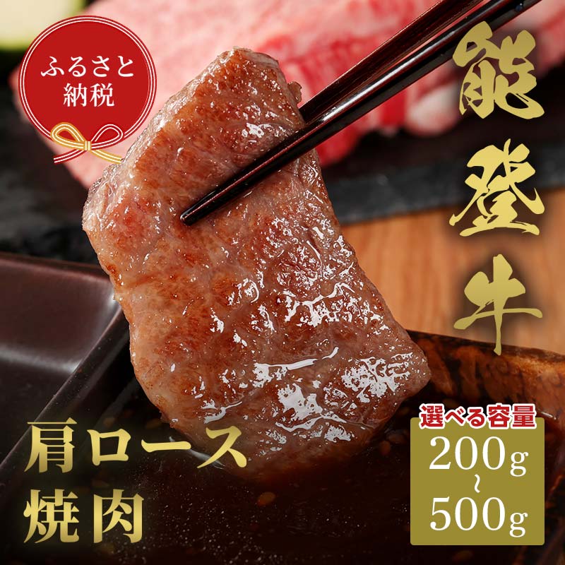 【ふるさと納税】選べる容量【和牛セレブ】能登牛 牛肩ロース 焼肉 200g～500g 【2026年1月以降発送】牛肉 最高級 肩ロース 焼肉 黒毛和牛 能登牛 和牛セレブ イベント お祝い クリスマス お正月 誕生日 パーティー 石川県 加賀市 F6P-2136var