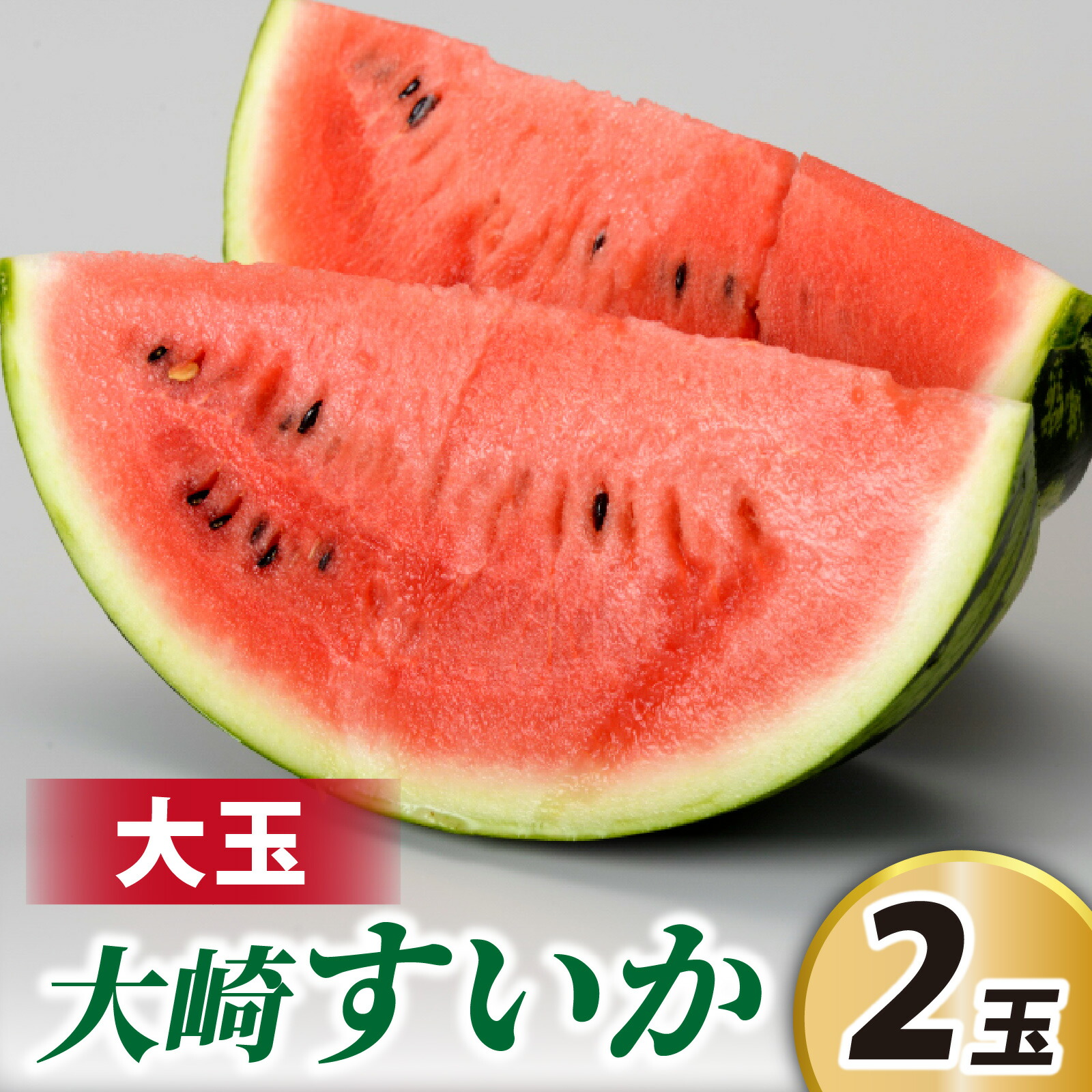 【ふるさと納税】【能登半島地震復興支援】大崎すいか 1箱（大2玉入り）＜2025年収穫分　先行予約＞