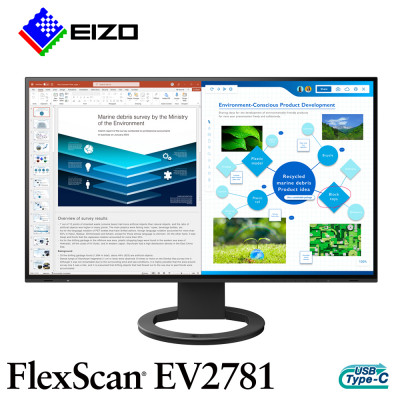 新品 送料無料 EIZO USB Type-C搭載27型液晶モニター FlexScan EV2781