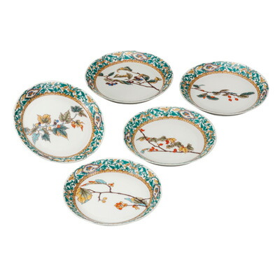 楽天市場】九谷焼 5.5号皿揃（5枚セット）吉田屋松竹梅K9-82 : 九谷