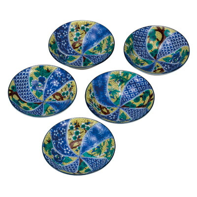 楽天市場】九谷焼 5.5号皿揃（5枚セット）吉田屋松竹梅K9-82 : 九谷