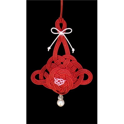 【ふるさと納税】【金沢水引】水引アロマディフューザー　Hang　レッド【配送不可地域：沖縄県】【1676969】｜石川県野々市市