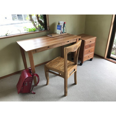 【ふるさと納税】つばきやの学習机W110×D60×H73cm　ナチュラル【1682982】