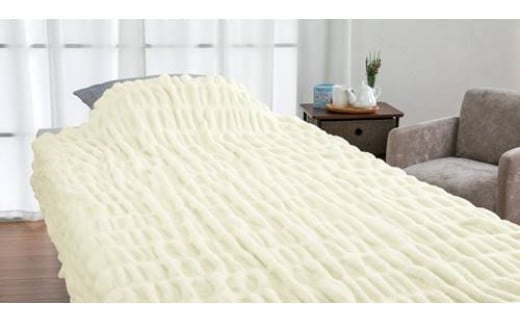 【ふるさと納税】 寝具 ブランケット Aurora ホイップコットンケット カラー:シャイニーグレー [流羽布 石川県 中能登町 27ae0001] ブランケット 大判 シングル ふわふわ フワフワ 無地 シンプル 中能登産
