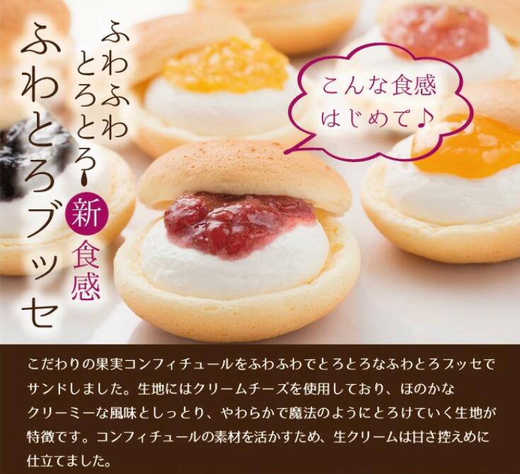 【ふるさと納税】ふわとろブッセ10個入り(5種&times;各2個 / 洋菓子 スイーツ 甘さ控えめ 福井県産 フルーツ フルーツギフト クリームチーズ チーズ風味 5種 詰め合せ 苺 ブルーベリー いちじく 柚子 梅 冷凍便 高井屋 送料無料 [A-019001]｜福井県福井市