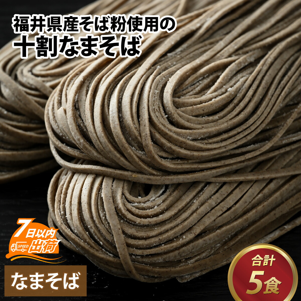 【ふるさと納税】ヤマサ製麺 十割なまそば 5食 [A-120011] 蕎麦 大野 麺類 和食 小分け つゆ付 年越しそば 冷凍 送料無料