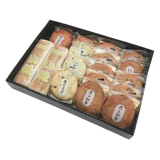 【ふるさと納税】揚げ天と焼かまぼこ詰合せ　セット内容…揚げかまぼこ（ささがきゴボウ いか たこ 紅ショウガ きくらげ）各3枚  小板かまぼこ焼き × 2個  昭和7年創業！老舗蒲鉾店が贈る伝統の味を是非ご賞味ください。 練り物 料理 おつまみ 贈答 冷蔵 お中元 御中元