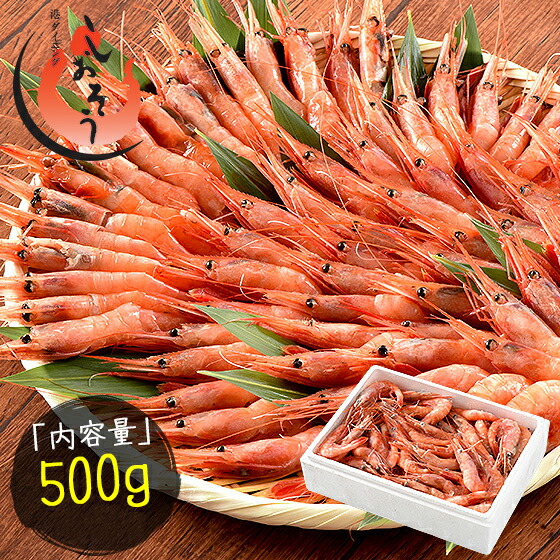 【ふるさと納税】＜数量限定＞ 福井県敦賀産 甘えび ・ 子なし 小サイズ 約500g (約40～50尾)【しおそう 塩荘 あまえび 甘エビ えび 海老 刺身 生 生食 冷凍 500g  お中元 お歳暮 ギフト 贈り物 プレゼント】
